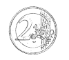 2 euro coin. The common currency side